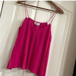 Abercrombie & Fitch Pink Pleated Women's Top
